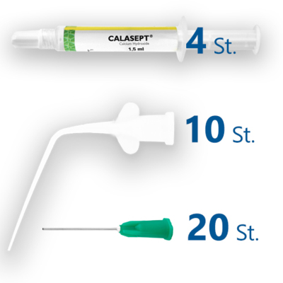 Calasept 4x1,5 ml/20 St. 21G Kanülen inkl. 10st. Kanülen L (Hund) Calasept 4x1,5 ml/20 St. 21G Kanülen inkl. 10st. Kanülen L (Hund)